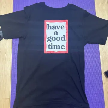 블랙 T셔츠 have a good time