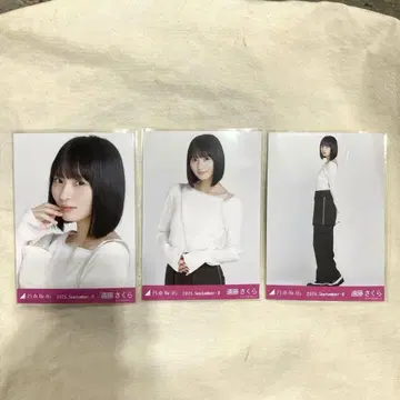 노기자카46 엔도 사쿠라 어깨 트임 상의 3종 컴프 브로마이드