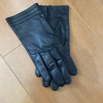 MCM 블랙 가죽 장갑 손가락 끝 분리형