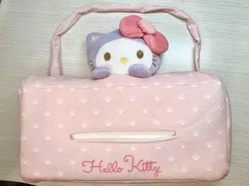 산리오 헬로키티 티슈 박스 커버 고양이