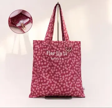 Her lip to beauty 체리 플랫 미니 토트 루쿠아