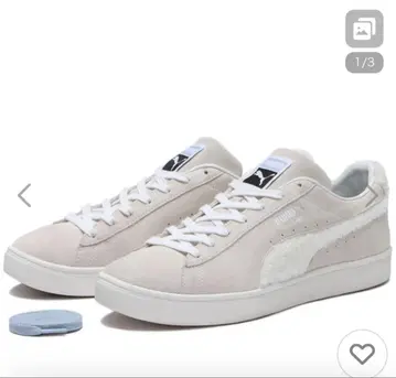 PUMA 스웨이드 화이트 스니커즈