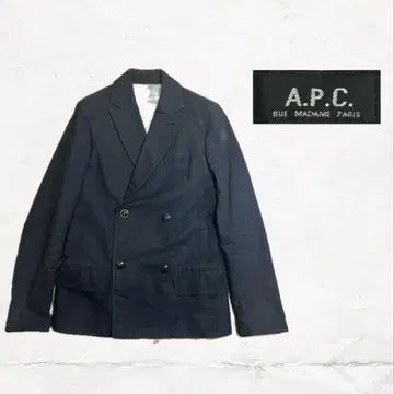 A.P.C. / 네이비 테일러드 자켓 더블 자켓 코튼