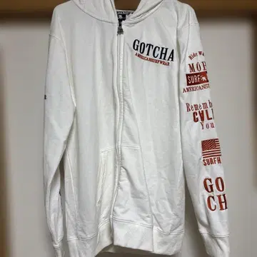 GOTCHA 화이트 집업 후드티