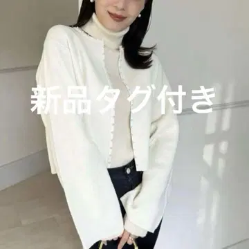 아뉴앙스 가디건 펄 화이트 여성용 상의