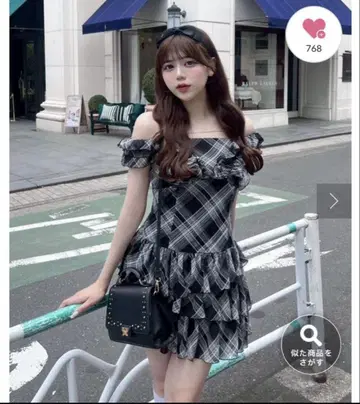 OLIVE des OLIVE 휘핑 프릴 미니 원피스
