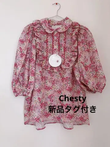 택 포함 새상품! Chesty 쁘띠 플뢰르 블라우스