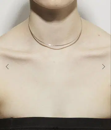 ARTIDA OUD [bone] 오가닉 thin 실버 초커