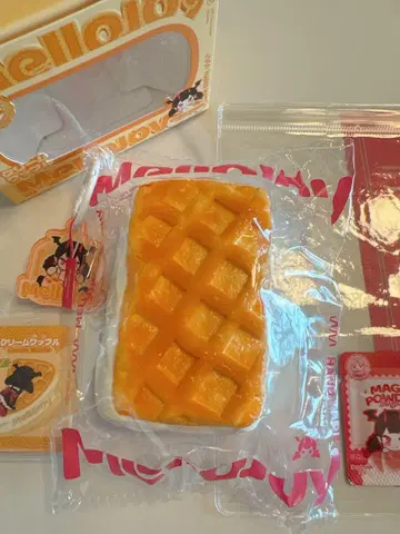 새상품 mellojoy 크림 와플 스퀘어 사각