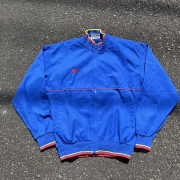 90s asics 아식스 나일론 자켓 파랑 짧은 기장 archive M