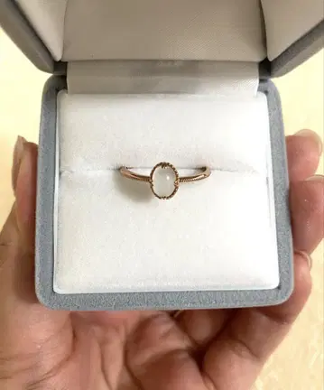 반지 / 핑크 골드 / K10 / 문스톤 / 20호