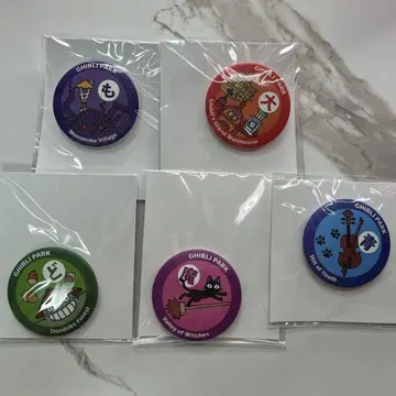 지브리 파크 캔뱃지 5개 세트