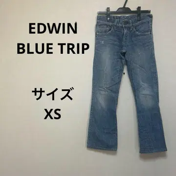 EDWIN 블루 트립 여성용 부츠컷 데님 팬츠 XS