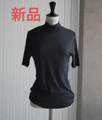 미사용 새상품 maison de R 코튼 시어 하이넥 티셔츠 블랙