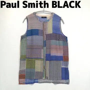 폴스미스 스트라이프 블라우스 슬리브리스 얇은 소재 티셔츠 42 일본제