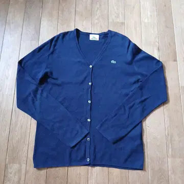 LACOSTE 네이비 V넥 가디건 사이즈 40
