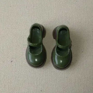 [중고] 다크 그린 멜리 제인 인형용 통굽 신발