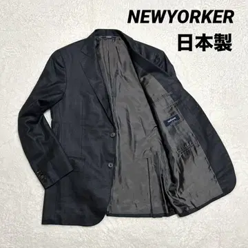 일본제 NEWYORKER 울 100% 테일러드 자켓 그레이 AB5