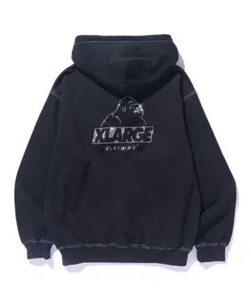 XLARGE 큐빅 지퍼 후드티 블랙 L 사이즈