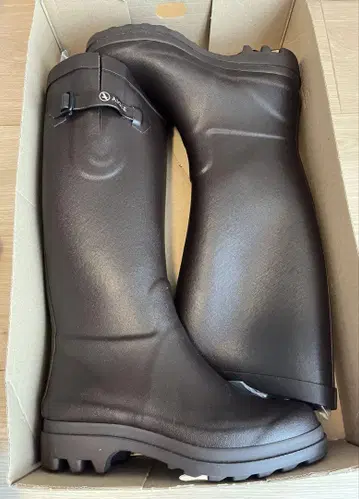 AIGLE 다크 브라운 롱 부츠 37