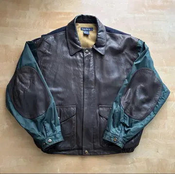 90s 쿠보즈카 요스케 착용 nautica 가죽 자켓 봄버 플라이트