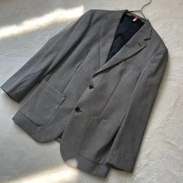 유니클로 UNIQLO 글렌체크 테일러드 자켓 태즈메이니아 울 M