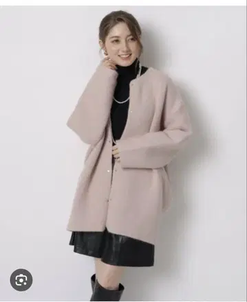 아푸와이저 리셰 라메 코쿤 미들 자켓 핑크 사이즈 2