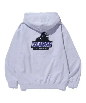 XLARGE 고릴라 로고 지퍼 후드티 아쉬 XL