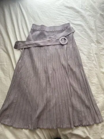JILL STUART 연보라 플리츠 스커트