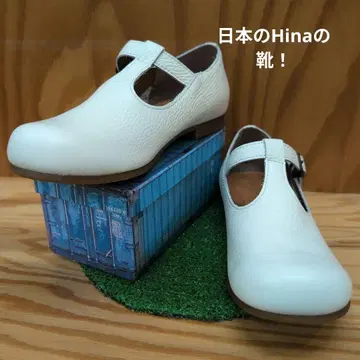 히나 데이 그린 블랙 스트랩 가죽 신발 22cm