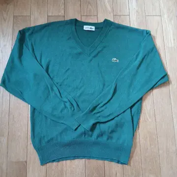 LACOSTE V넥 스웨터 3 그린