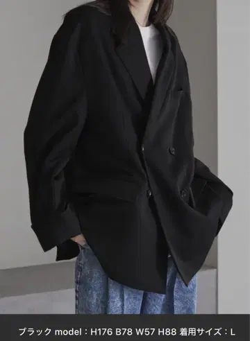 [ cussil ] 루즈 실루엣 더블 브레스트 테일러드 자켓