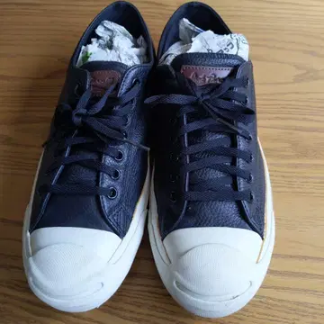 Jack Purcell 블랙 가죽 스니커즈