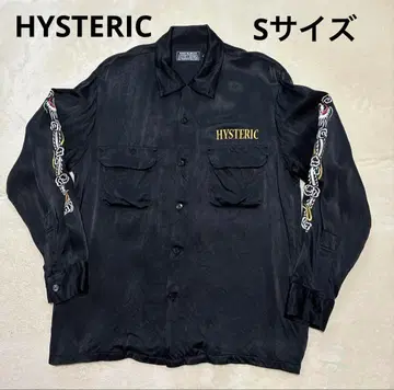 HYSTERIC 자수 블랙 수베니어 셔츠 S 사이즈