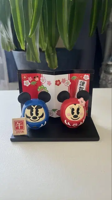 미키 미니 달마풍 설날 장식 세트