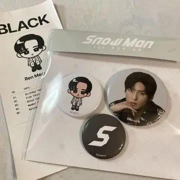 Snow Man 1st POPUP 팝업 캔뱃지 메구로 렌
