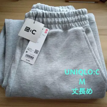 UNIQLO:C 맨투맨 와이드 팬츠 M 그레이