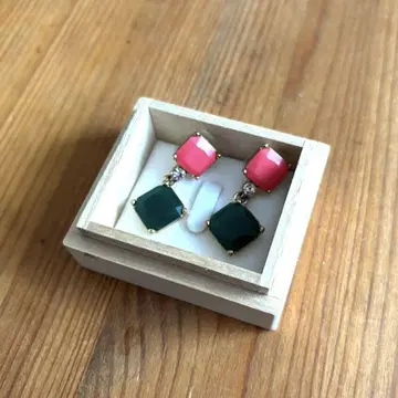 J.Crew(제이크루) 귀걸이 핑크 x 그린