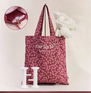 Her lip to beauty 체리 플랫 미니 토트 루쿠아