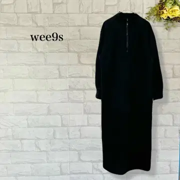 위크스 하프 집업 긴팔 원피스 심플 블랙 L 캐주얼