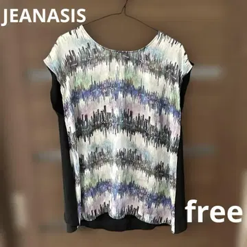 쉬폰 멀티 컬러 튜닉 반팔 [ free ]