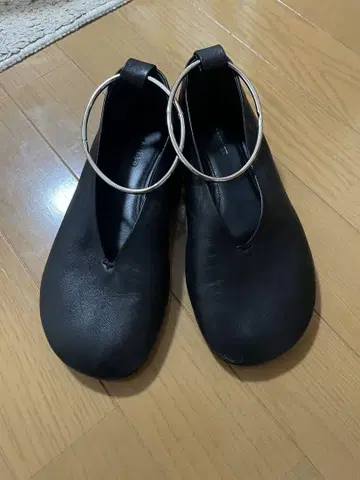 정품 JIL SANDER 질 샌더 발찌 발레 슈즈 블랙 36