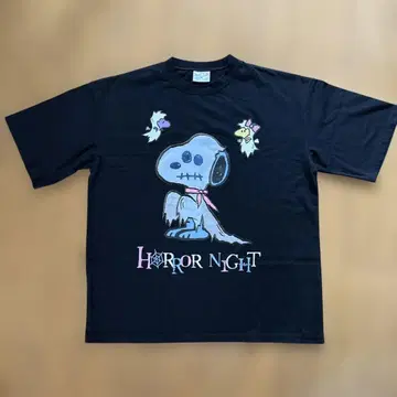스누피 호러 나이트 T셔츠 블랙 유니버셜 할로윈