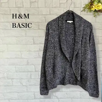 H&M BASIC 니트 가디건 버튼리스 그레이 겉옷 L 남성용