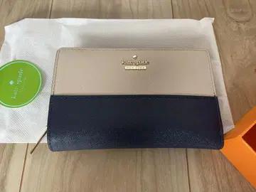 kate spade 접이식 지갑 베이지/네이비