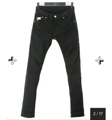 스트럼 STRUM 11oz 스트레치 데님 타이트 스트레이트 블랙