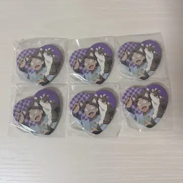닌타마 란타로 타케야 하치자에몬 난자타운 글리터 하트형 캔뱃지 6개