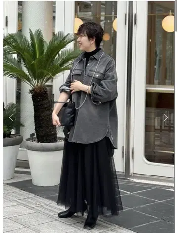 라운지 드레스 loungedress 데미지 데님 셔츠