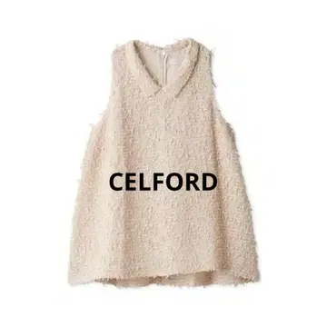 CELFORD 트위드라이크 A라인 블라우스
