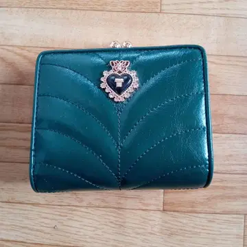 ANNA SUI 가마구치 접이식 지갑 그린